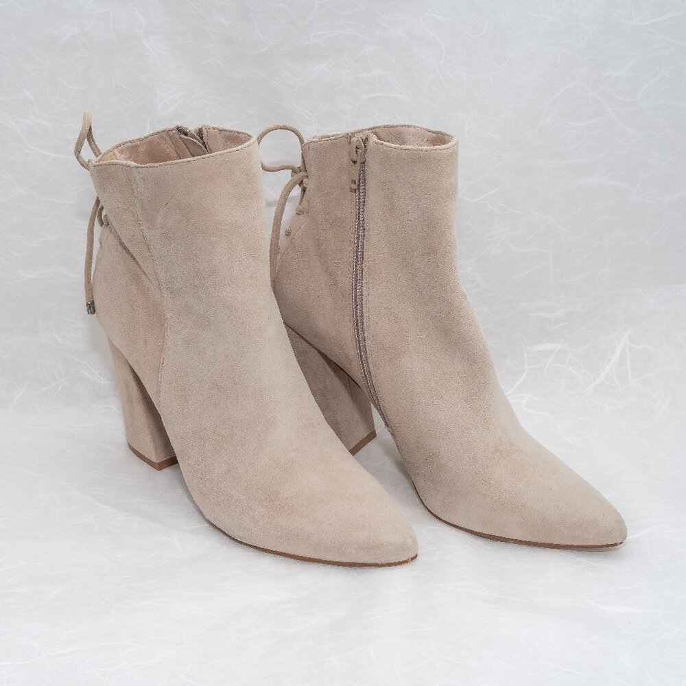 Chinese Laundry Tan Ankle Booties with Block Heel